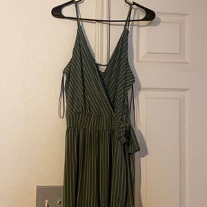 Cute green Capri romper.